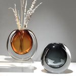 Flower Vase Crystal Glass Opalescent Light-Refracting Finish