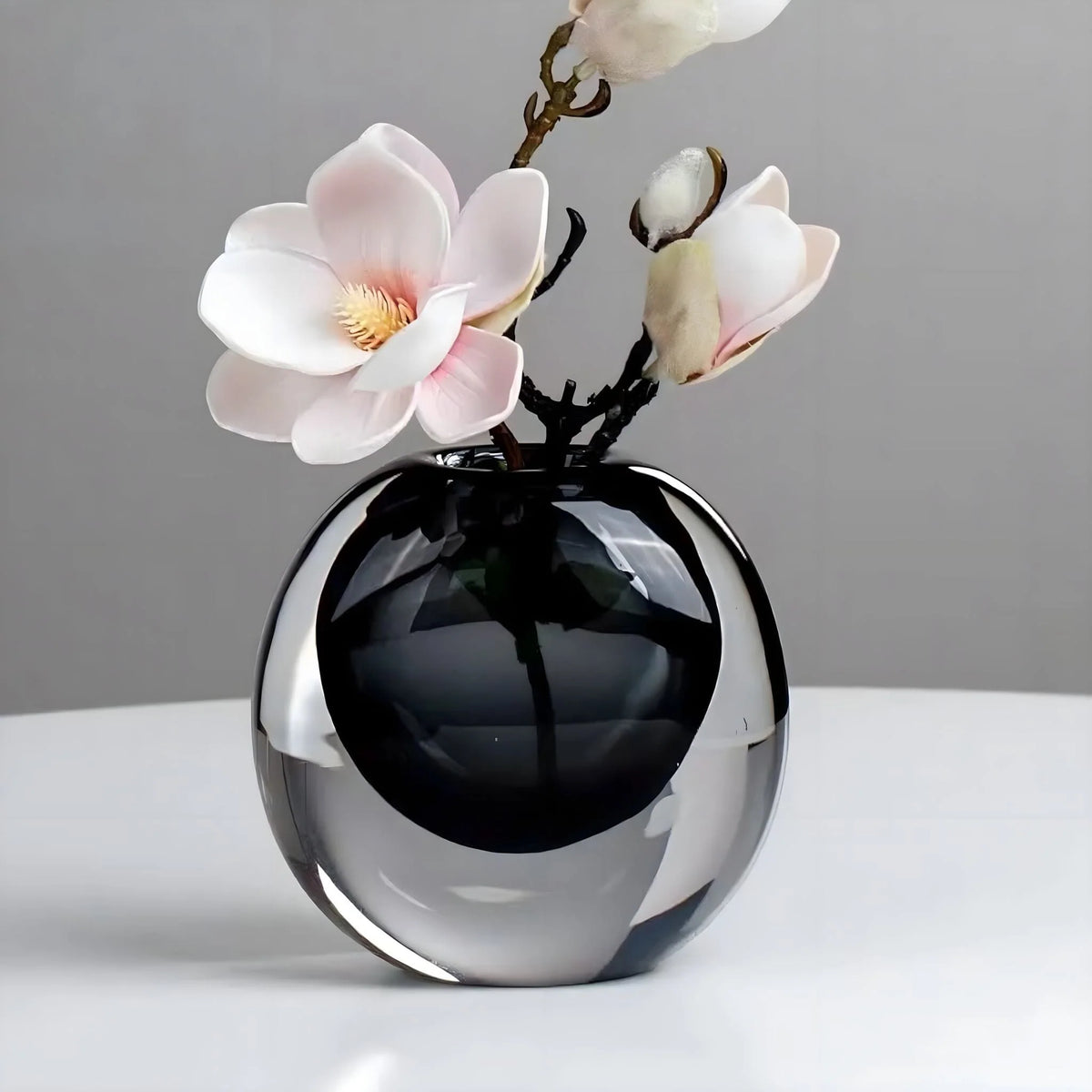 Flower Vase Crystal Glass Opalescent Light-Refracting Finish