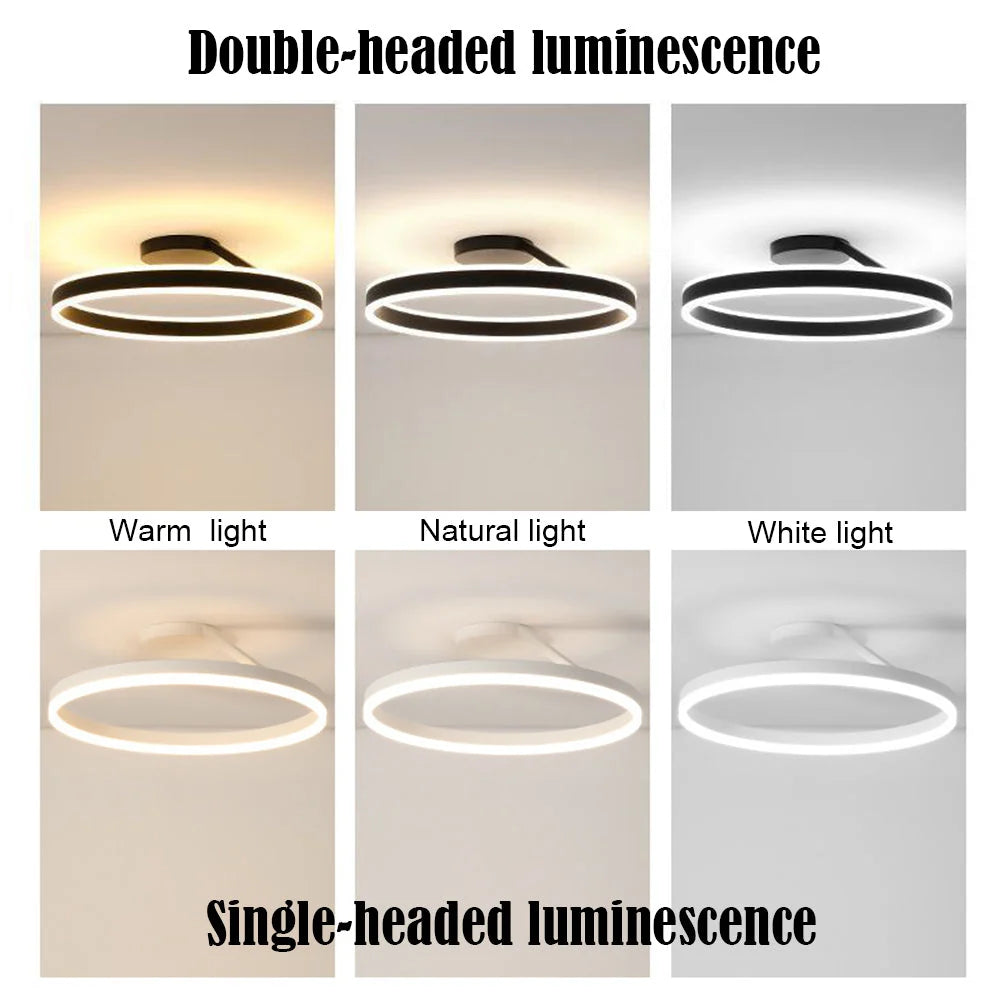 Flush Mount Ceiling Light LED Dimmable Remote Control