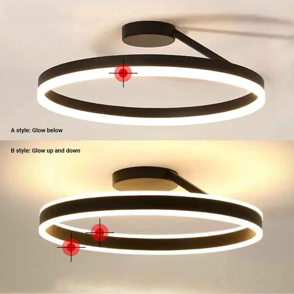 Flush Mount Ceiling Light LED Dimmable Remote Control