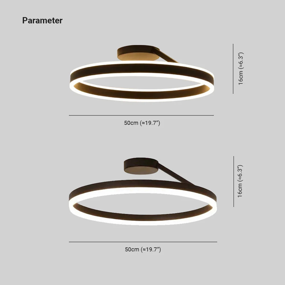 Flush Mount Ceiling Light LED Dimmable Remote Control