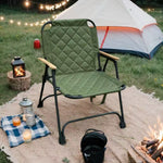 Folding Camping Chair Carbon Steel Frame & Padded Seat