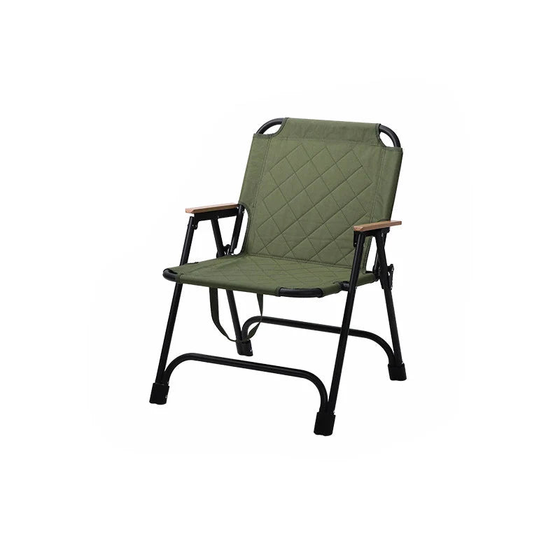 Folding Camping Chair Carbon Steel Frame & Padded Seat