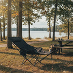 Folding Camping Chair Footrest Steel Frame & Oxford Fabric