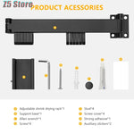 Folding Clothes Hanger Wall-Mounted 360-Degree Rotating Aluminum