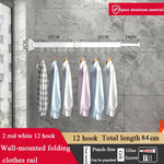 Folding Clothes Hanger Wall-Mounted 360-Degree Rotating Aluminum