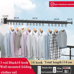Folding Clothes Hanger Wall-Mounted 360-Degree Rotating Aluminum