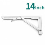 Folding Shelf Brackets Stainless Steel Set of 2