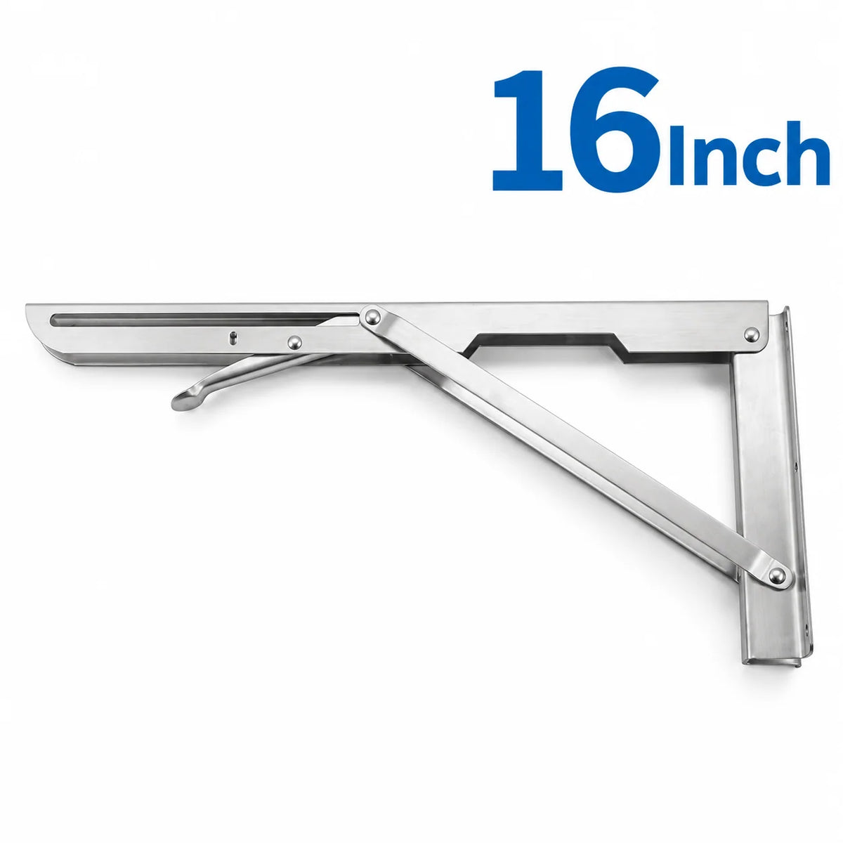 Folding Shelf Brackets Stainless Steel Set of 2