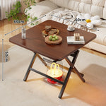 Folding Side Table Marble-Look Top Space-Saving X-Frame