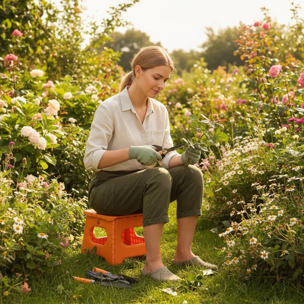 Folding Step Stool 300 lb Capacity with Carry Handle