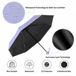 Folding Umbrella Compact UPF 50+ Wind-Resistant