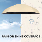 Folding Umbrella Compact UPF 50+ Wind-Resistant