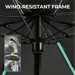 Folding Umbrella Compact UPF 50+ Wind-Resistant