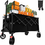 Folding Wagon Cart All-Terrain Wheels with Brakes 360 lb Capacity