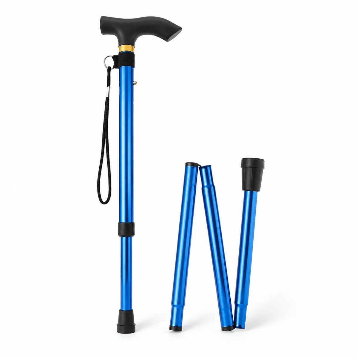 Folding Walking Cane Lightweight Aluminium Ergonomic Non-Slip Handle