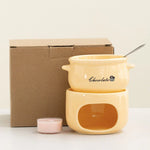 Fondue Pot Ceramic Candle-Heated