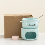 Fondue Pot Ceramic Candle-Heated