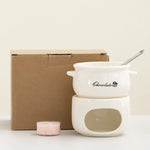 Fondue Pot Ceramic Candle-Heated