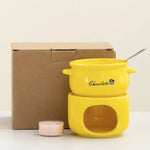 Fondue Pot Ceramic Candle-Heated