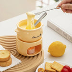 Fondue Pot Ceramic Candle-Heated