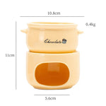 Fondue Pot Ceramic Candle-Heated