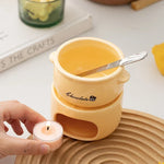 Fondue Pot Ceramic Candle-Heated