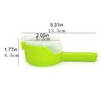 Food Bag Clip Airtight Seal Built-In Pour Spout Reusable