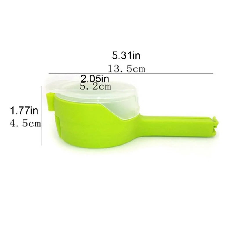 Food Bag Clip Airtight Seal Built-In Pour Spout Reusable