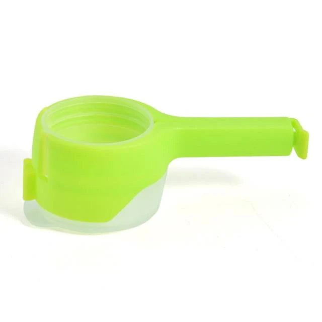 Food Bag Clip Airtight Seal Built-In Pour Spout Reusable