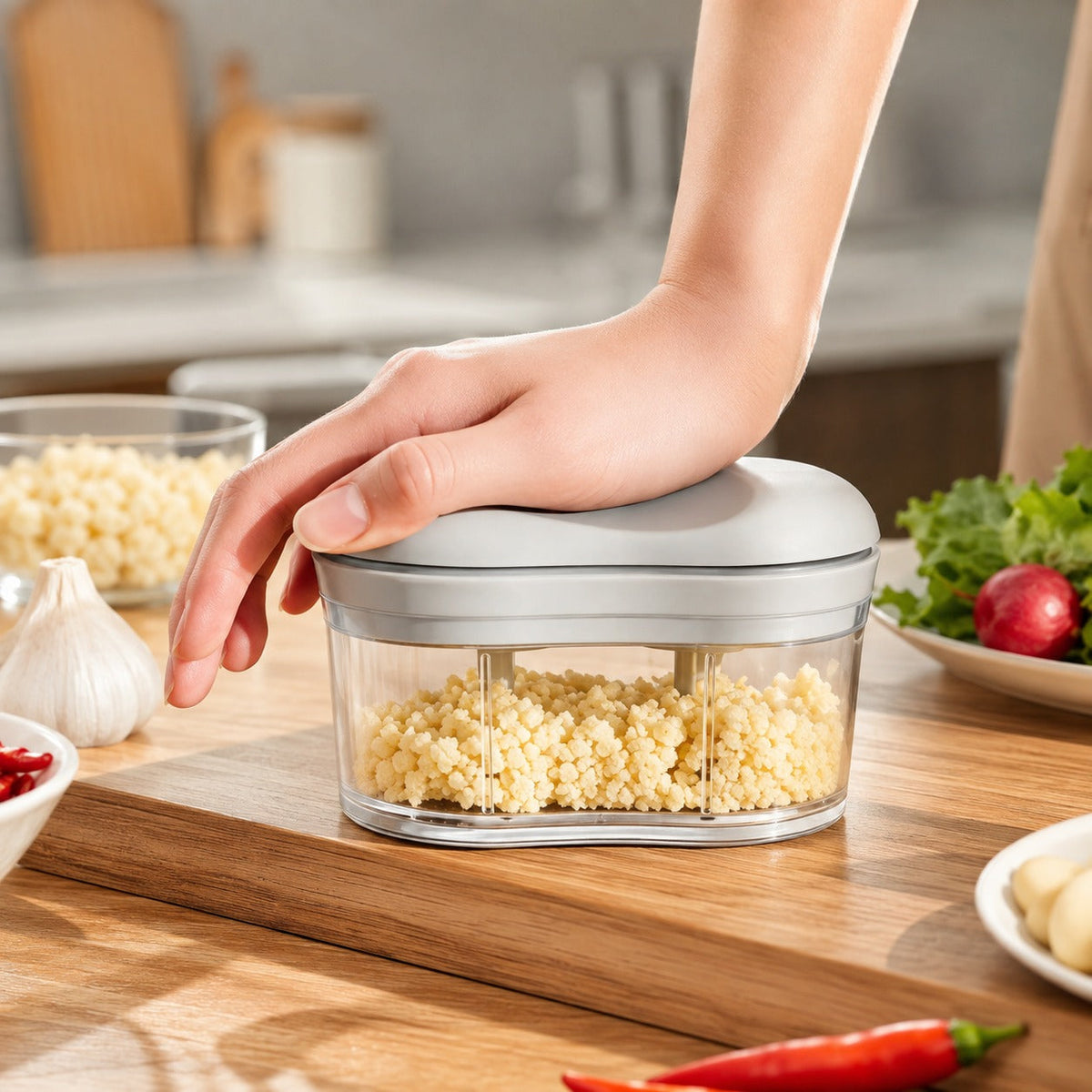 Food Chopper Stainless Steel Blades Easy Clean