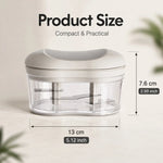 Food Chopper Stainless Steel Blades Easy Clean