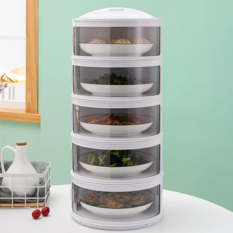 Food Cover Stackable Multi-Layer Sliding Doors