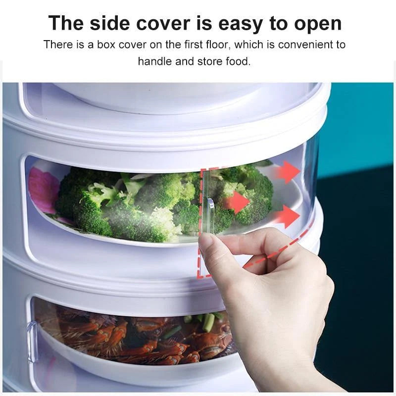 Food Cover Stackable Multi-Layer Sliding Doors