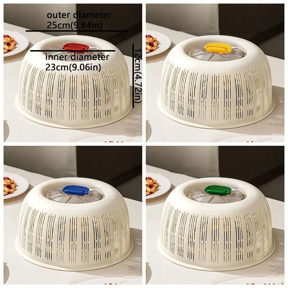 Food Cover With Draining Basket Breathable Insect Protection