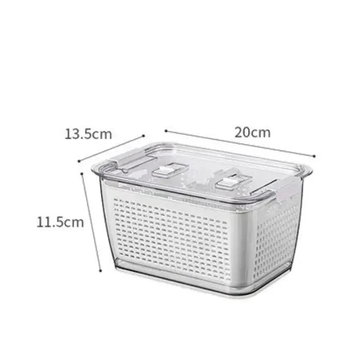 Food Storage Container Built-In Strainer Adjustable Compartments BPA-Free