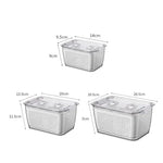 Food Storage Container Built-In Strainer Adjustable Compartments BPA-Free