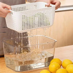 Food Storage Container Built-In Strainer Adjustable Compartments BPA-Free