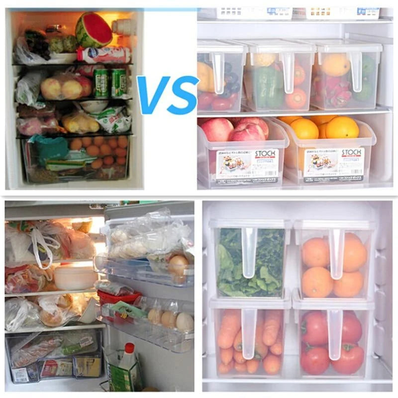 Food Storage Container Clear BPA-Free With Lid and Handle
