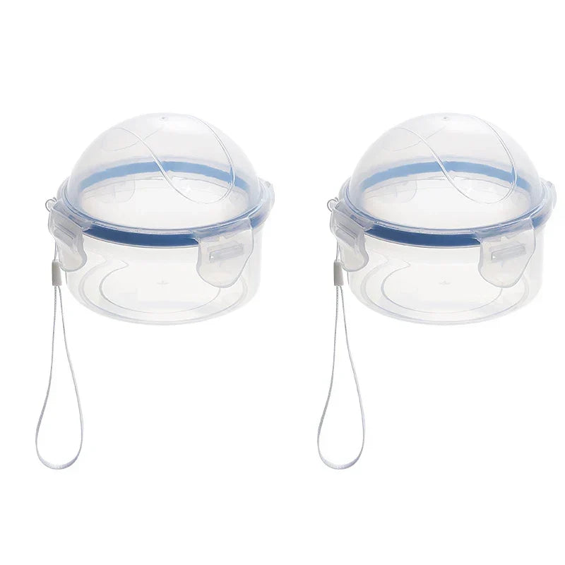 Food Storage Container Compact Four-Sided Latching Lid