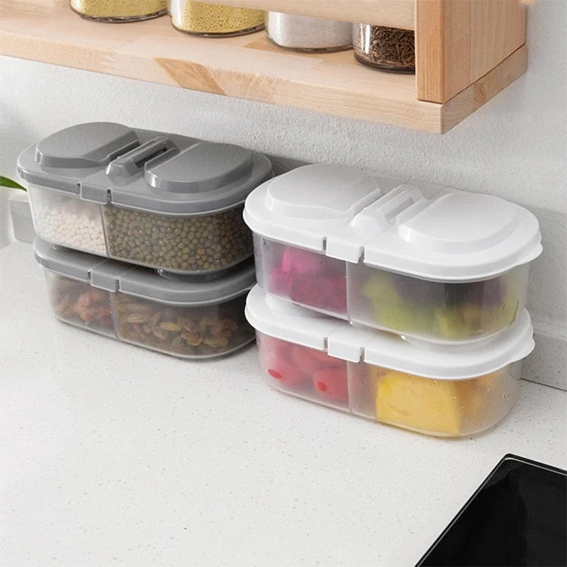 Food Storage Container Double Compartment Sealed Design PP Construction