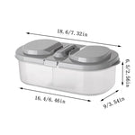 Food Storage Container Double Compartment Sealed Design PP Construction
