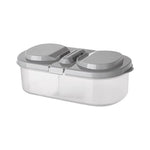 Food Storage Container Double Compartment Sealed Design PP Construction