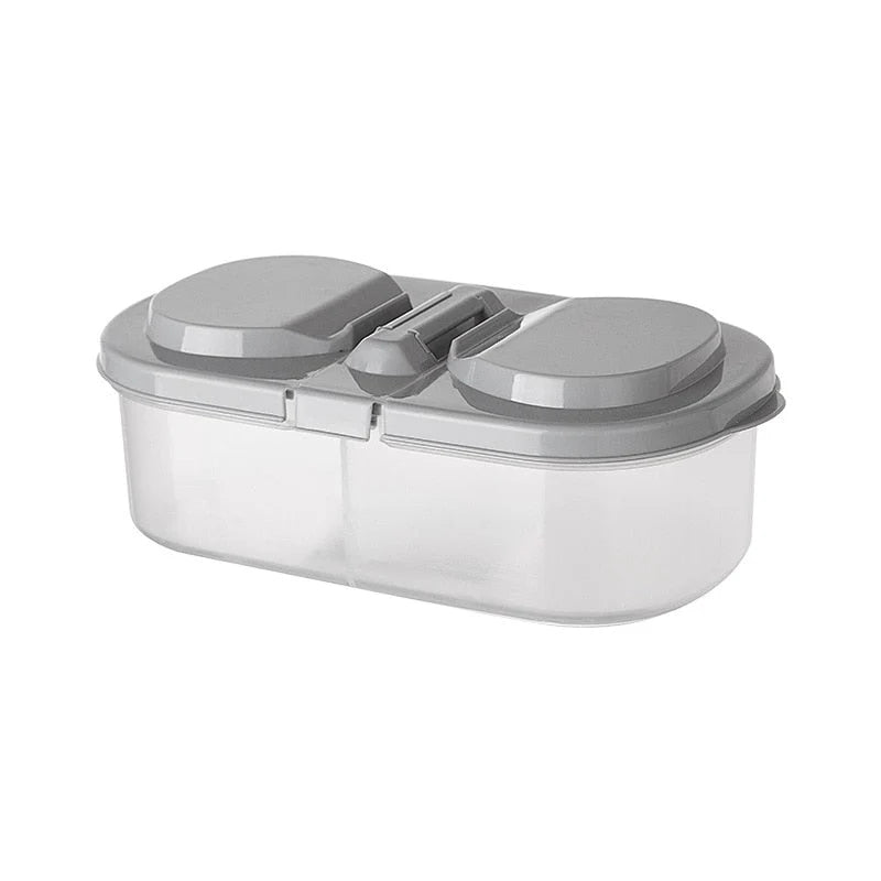 Food Storage Container Double Compartment Sealed Design PP Construction