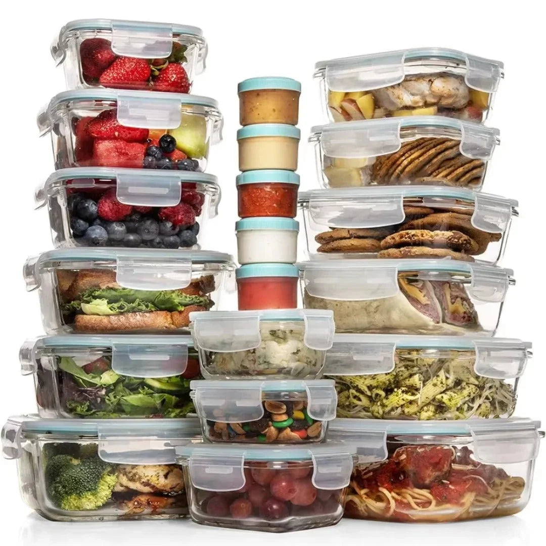 Food Storage Container Set 35-Piece Sealed Lids & Stackable