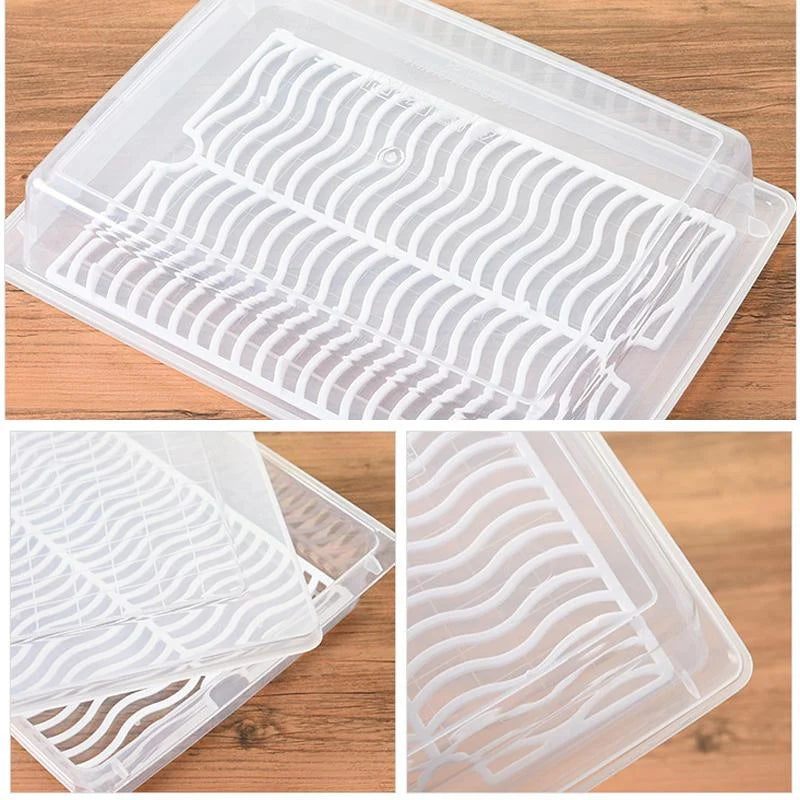 Food Storage Container Stackable BPA-Free with Extendable Drainage Tray