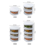 Food Storage Container Stackable Clear ABS