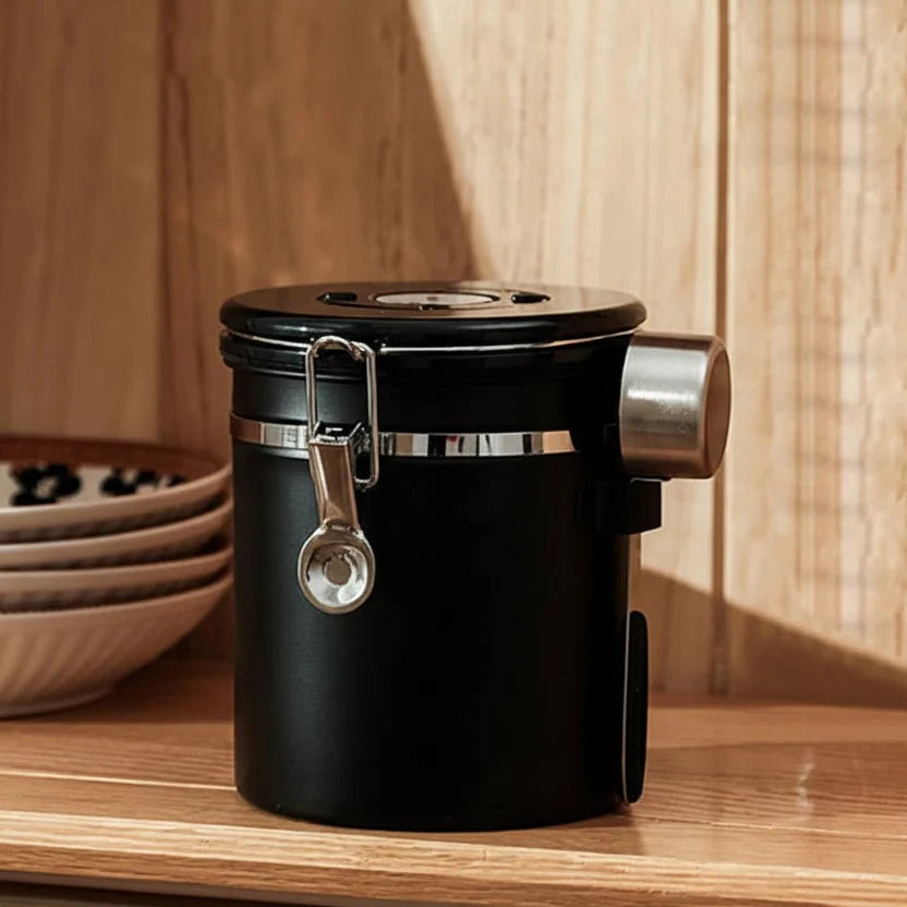 Food Storage Container Stainless Steel Airtight Freshness Seal Spoon Included