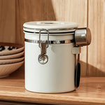 Food Storage Container Stainless Steel Airtight Freshness Seal Spoon Included