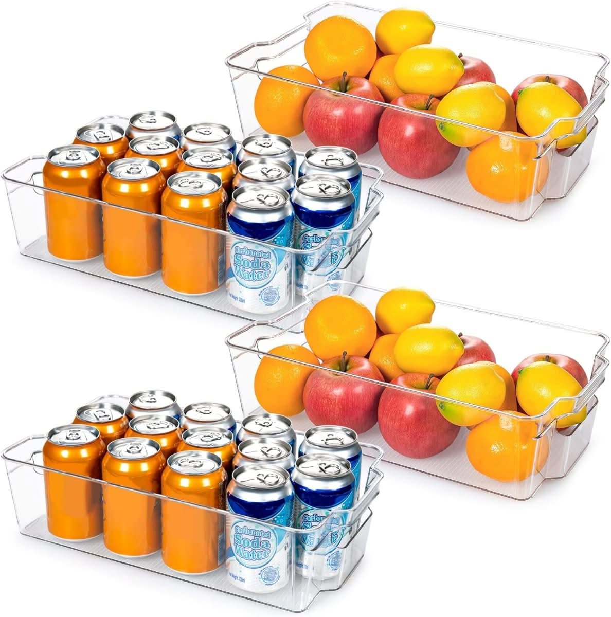Food Storage Containers Transparent BPA-Free Set of 4